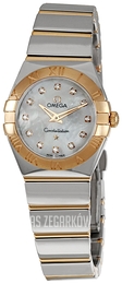 Omega Constellation Quartz 24mm Biały/18 karatowe różowe złoto Ø24 mm 123.20.24.60.55.003