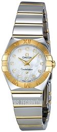 Omega Constellation Quartz 24mm Biały/18 karatowe żółte złoto Ø24 mm 123.20.24.60.55.004