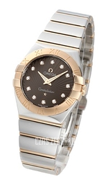 Omega Constellation Quartz 27mm Brązowy/18 karatowe różowe złoto Ø27 mm 123.20.27.60.63.002