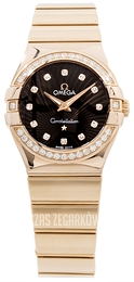 Omega Constellation Quartz 27mm Brązowy/18 karatowe różowe złoto Ø27 mm 123.55.27.60.63.002