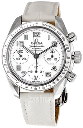 Omega Speedmaster Chronograph 38mm Biały/Skóra Ø38 mm 324.33.38.40.04.001