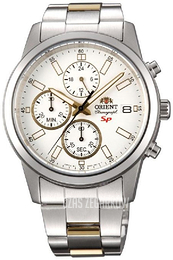 Orient Sp Biały/Stal w odcieniu złota Ø42 mm FKU00001W0