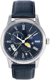 Orient Sun & Moon Niebieski/Skóra Ø42 mm RA-AK0011D10B