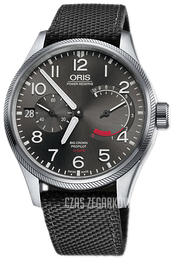 Oris Aviation Szary/Skóra Ø44 mm 01 111 7711 4163-Set 5 22 15FC
