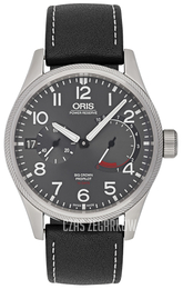 Oris Aviation Szary/Skóra Ø44 mm 01 111 7711 4163-Set 5 22 19FC