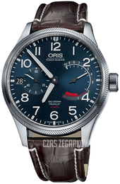 Oris Aviation Niebieski/Skóra Ø44 mm 01 111 7711 4165-Set 1 22 72FC
