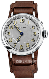 Oris Aviation Srebrny/Skóra Ø40 mm 01 732 7736 4081-Set LS