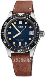 Oris Diving Niebieski/Skóra Ø36 mm 01 733 7747 4055-07 5 17 45
