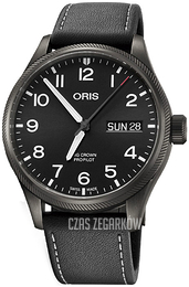 Oris Aviation Czarny/Skóra Ø45 mm 01 752 7698 4264-07 5 22 19GFC