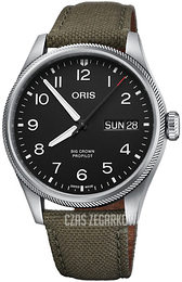 Oris Aviation Czarny/Skóra Ø44 mm 01 752 7760 4164-07 3 22 02LC