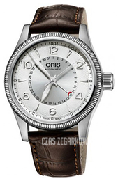 Oris Aviation Srebrny/Skóra Ø40 mm 01 754 7679 4061-07 5 20 76FC