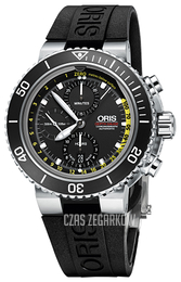 Oris Diving Czarny/Guma Ø48 mm 01 774 7708 4154-Set RS