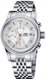 Oris Aviation Srebrny/Stal Ø42 mm 674 7567 4061 MB