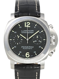 Panerai Contemporary Luminor Chronograph Czarny/Skóra Ø40 mm PAM00310