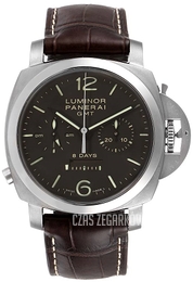 Panerai Special Luminor 1950 Titanium 8 Days Chrono Monopulsante GMT Brązowy/Skóra Ø44 mm PAM00311