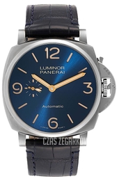 Panerai Luminor Due Niebieski/Skóra Ø45.5 mm PAM00729