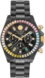 Philipp Plein Street Couture Czarny/Stal Ø38.5 mm PWSBA0623