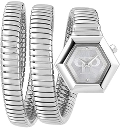 Philipp Plein Snake Srebrny/Stal Ø28 mm PWZAA0123