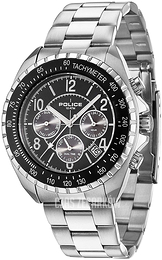 Police Czarny/Stal Ø44 mm 14343JS.02M