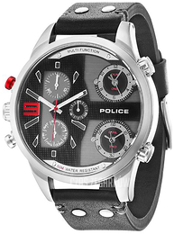 Police Copperhead Czarny/Skóra Ø54 mm PL14374JS/02