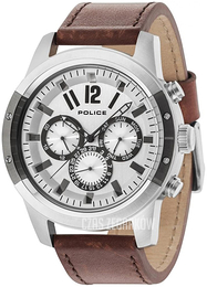 Police Srebrny/Skóra Ø50 mm PL14528JSTU/04