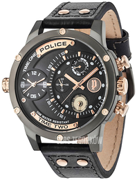 Police Adder Czarny/Skóra Ø50 mm PL14536JSU/03