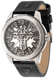 Police Mystery Szary/Skóra Ø50 mm PL14637JSQS/57