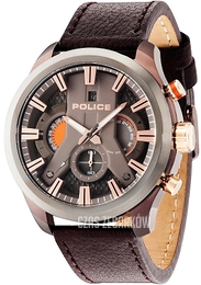 Police Cyclone Brązowy/Skóra Ø48 mm PL14639JSBZU.61
