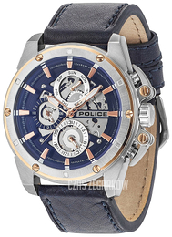 Police Splinter Niebieski/Skóra Ø47 mm PL14688JSTR/03