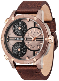 Police Rattlesnake Brązowy/Skóra Ø50 mm PL14699JSBN/12