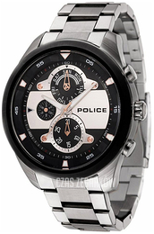 Police Marine Czarny/Stal Ø50 mm PL14836JSTB/02M