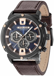 Police Niebieski/Skóra Ø50 mm PL15047JSB/03