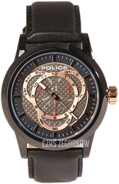 Police Czarny/Skóra Ø45 mm PL15243JSB.02