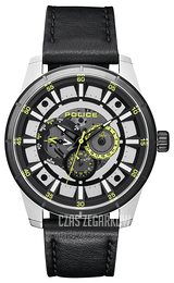 Police Srebrny/Skóra Ø48 mm PL15410JSTB/04
