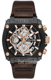 Police Czarny/Skóra Ø45 mm PL15472JSB/02