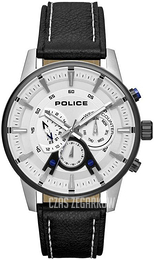 Police Biały/Skóra Ø48 mm PL15523JSTB/04