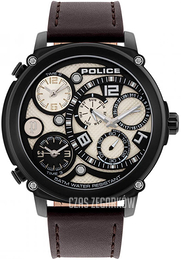 Police Biały/Skóra Ø52 mm PL15659JSB.14