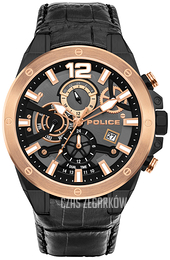 Police Szary/Skóra Ø47 mm PL15711JSBR.61