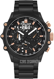 Police Luang Czarny/Stal Ø48 mm PL16018JSB.02M