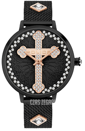 Police Socotra Czarny/Stal Ø36 mm PL16031MSB/02MMA