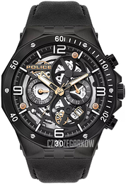 Police Czarny/Skóra Ø47 mm PL16065JSUB.02