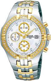 Pulsar Biały/Stal w odcieniu złota Ø40 mm PF8396X1