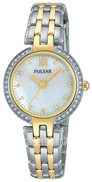 Pulsar Dress Biały/Stal w odcieniu złota Ø28 mm PH8166X1