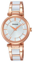 Pulsar Dress Srebrny/Stal w kolorze różowego złota Ø30 mm PH8196X1