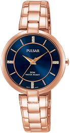 Pulsar Niebieski/Stal w kolorze różowego złota Ø30 mm PH8326X1