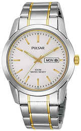 Pulsar Dress Biały/Stal w odcieniu złota Ø36 mm PJ6023X1