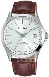 Pulsar Classic Srebrny/Skóra Ø38 mm PS9455X1