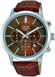 Pulsar Sport Brązowy/Skóra Ø40 mm PT3739X1