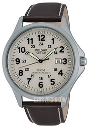 Pulsar Solar Beżowy/Skóra Ø42 mm PX3007X1