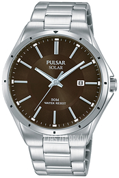 Pulsar Solar Brązowy/Stal Ø40 mm PX3137X1